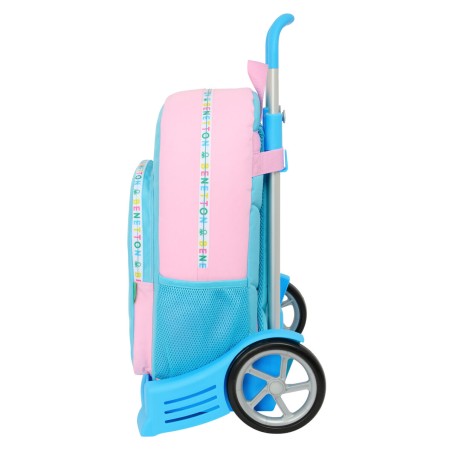 Trolley per la Scuola Benetton Unique Rosa Turchese 30 x 46 x 14 cm