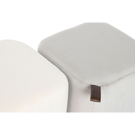 Poggiapiedi DKD Home Decor Giallo Azzurro Beige Grigio Scandi 35 x 35 x 35 cm (2 Unità)