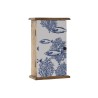 Armadietto portachiavi Home ESPRIT Azzurro Bianco Naturale 18 x 7,5 x 28 cm