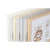 Cornice Portafoto Home ESPRIT Cristallo Legno MDF 56,5 x 2 x 27,5 cm (4 Unità)