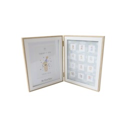 Cornice Portafoto Home ESPRIT Cristallo Legno MDF 36 x 3 x 23 cm (2 Unità)