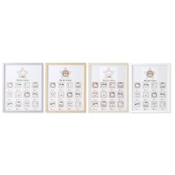 Cornice Portafoto Home ESPRIT Cristallo Legno MDF 40,5 x 2 x 49,5 cm (4 Unità)