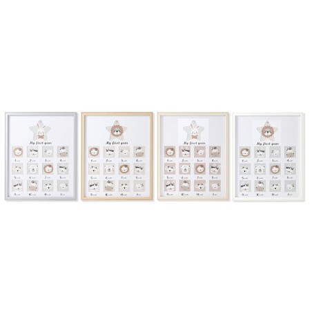 Cornice Portafoto Home ESPRIT Cristallo Legno MDF 40,5 x 2 x 49,5 cm (4 Unità)