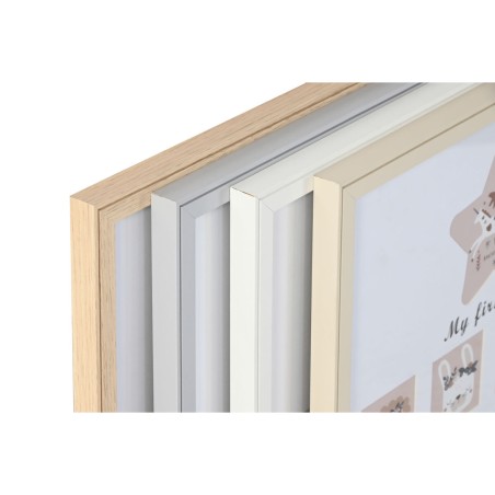 Cornice Portafoto Home ESPRIT Cristallo Legno MDF 40,5 x 2 x 49,5 cm (4 Unità)