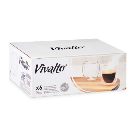 Bicchiere di acqua Vivalto OCT-DG2319 Trasparente Vetro Borosilicato 100 ml (6 Unità)