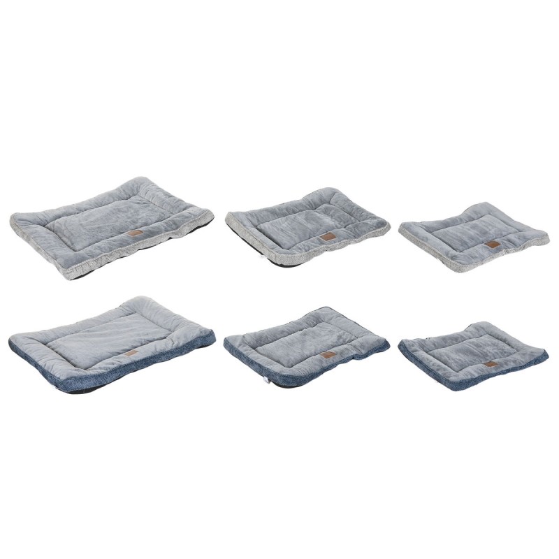 Letto per animali domestici Home ESPRIT Azzurro Grigio Grigio chiaro 85 X 70 X 8 CM 2 Unità