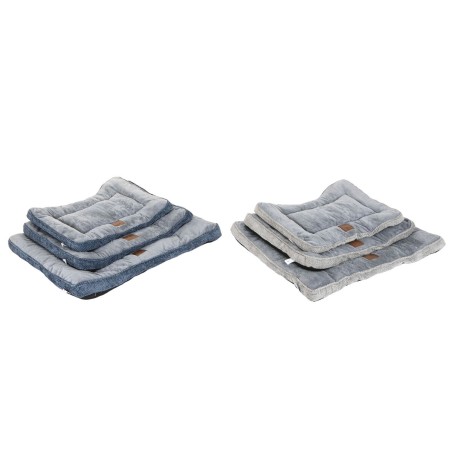 Letto per animali domestici Home ESPRIT Azzurro Grigio Grigio chiaro 85 X 70 X 8 CM 2 Unità