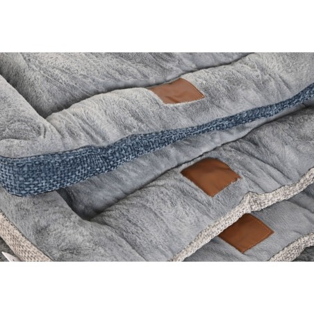 Letto per animali domestici Home ESPRIT Azzurro Grigio Grigio chiaro 85 X 70 X 8 CM 2 Unità