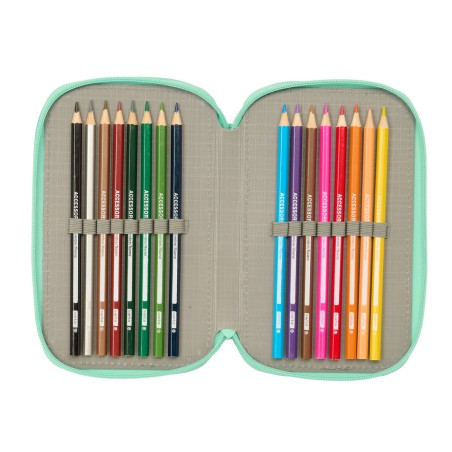 Necessaire Safta Cuore Menta 12,5 x 19,5 x 5,5 cm 37 Pezzi