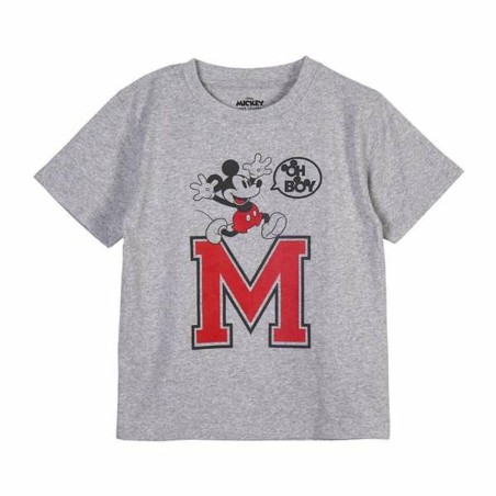 Maglia a Maniche Corte per Bambini Minnie Mouse Grigio 3 Anni