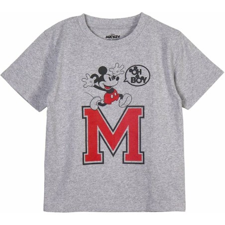 Maglia a Maniche Corte per Bambini Minnie Mouse Grigio 3 Anni
