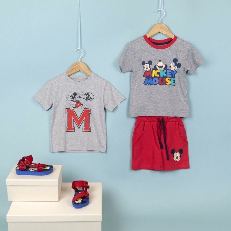 Maglia a Maniche Corte per Bambini Minnie Mouse Grigio 3 Anni