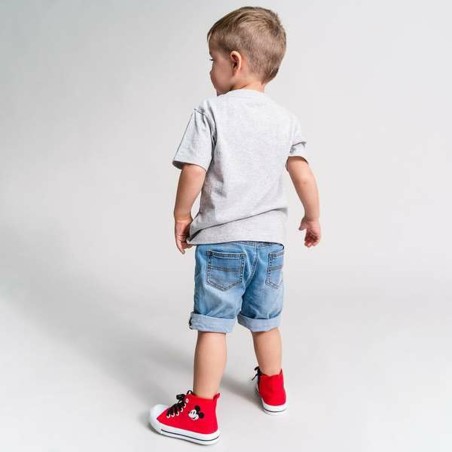 Maglia a Maniche Corte per Bambini Minnie Mouse Grigio 3 Anni