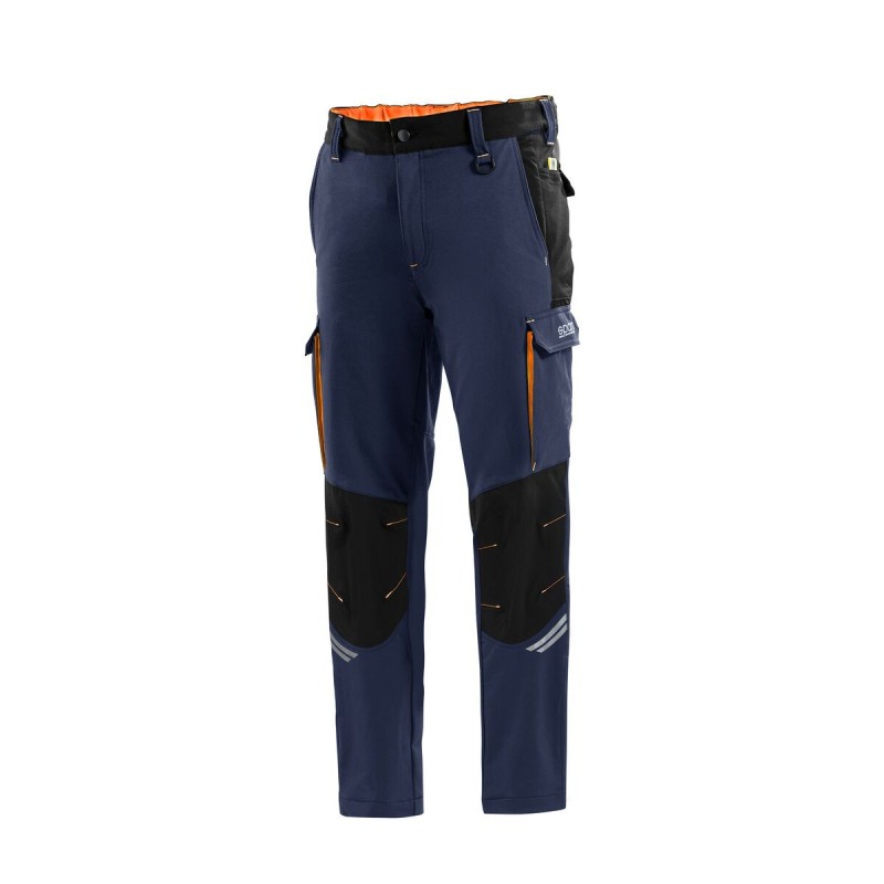 Pantalone Lungo Sportivo Sparco Tech TW Blu scuro Arancio Pantalone Lungo Sportivo Sparco Tech TW Blu scuro Arancio