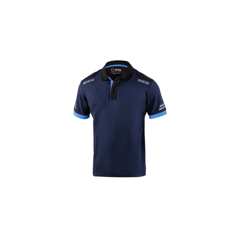 Polo a Maniche Corte Uomo Sparco TW Azzurro Blu scuro Polo a Maniche Corte Uomo Sparco TW Azzurro Blu scuro