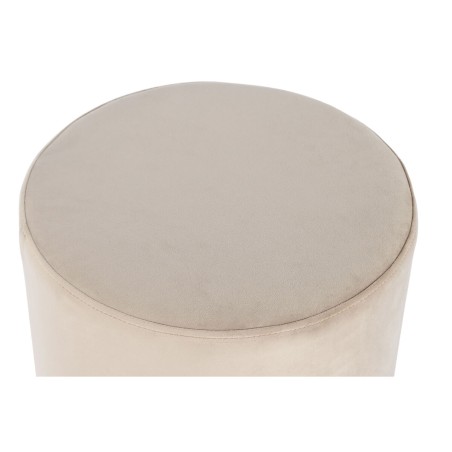 Poggiapiedi DKD Home Decor Beige Bordeaux Velluto 40 x 40 x 42 cm (2 Unità)