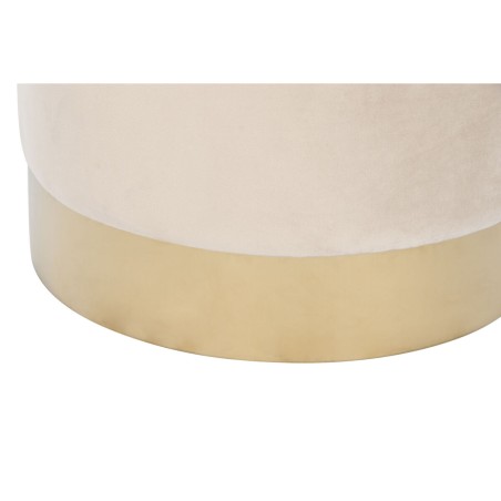 Poggiapiedi DKD Home Decor Beige Bordeaux Velluto 40 x 40 x 42 cm (2 Unità)