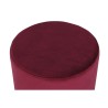 Poggiapiedi DKD Home Decor Beige Bordeaux Velluto 40 x 40 x 42 cm (2 Unità)