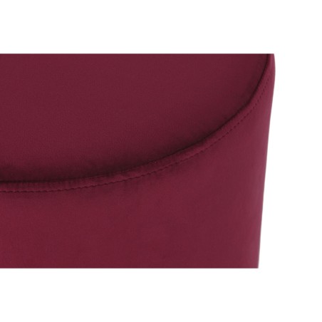 Poggiapiedi DKD Home Decor Beige Bordeaux Velluto 40 x 40 x 42 cm (2 Unità)