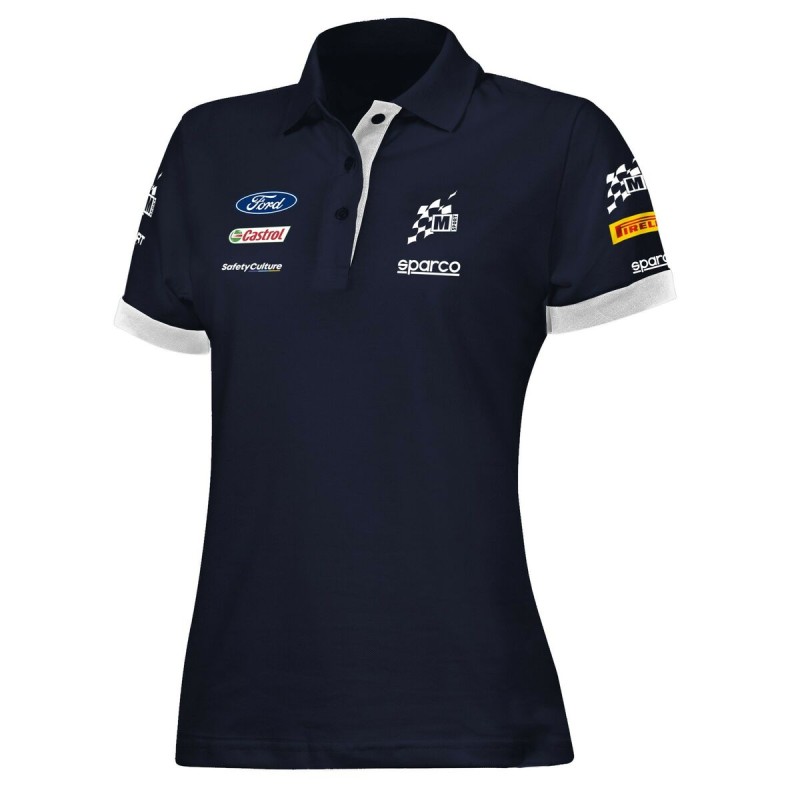 Polo a Maniche Corte Sparco S013007MSBM1S Blu Marino Donna S Polo a Maniche Corte Sparco S013007MSBM1S Blu Marino Donna S