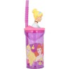 Bicchiere con Cannuccia Disney Princess CZ11334 3D Rosa
