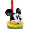 Bicchiere con Cannuccia Mickey Mouse CZ11336 3D Azzurro
