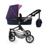 Carrozzina per Bambole Reig Combi Neo Pro Blu Marino 63 cm