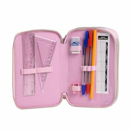 Astuccio Stitch Lilla 12,5 x 6,5 x 19,5 cm