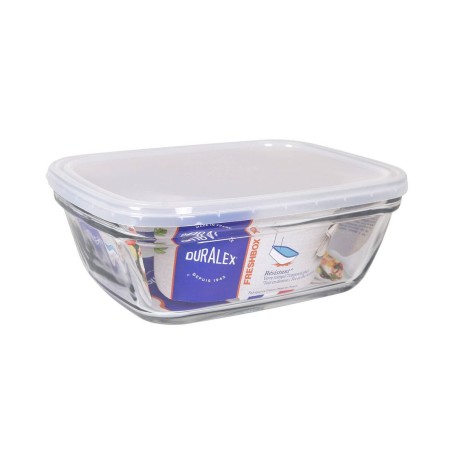 Portapranzo Rettangolare con Coperchio Duralex Freshbox Trasparente 1,7 L 21,5 x 16,5 x 8 cm (6 Unità)