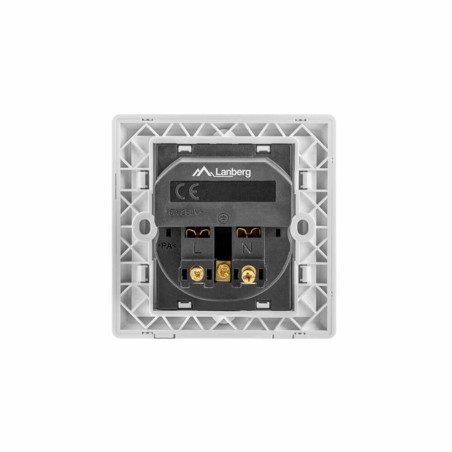 Spina di Alimentazione Lanberg AC-WS01-USB2-F