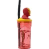Bicchiere con Cannuccia The Avengers Iron Man Rosso 3D