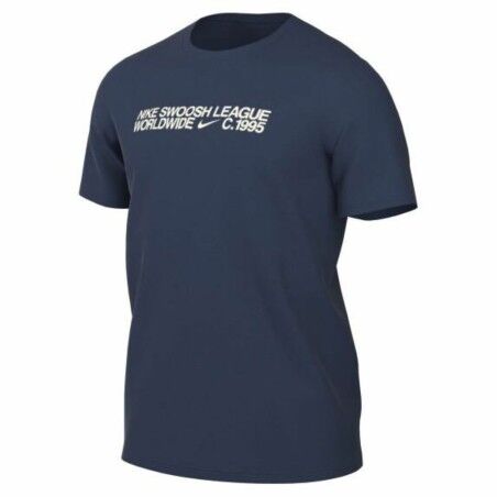 Maglia a Maniche Corte Uomo Nike TEE ESS CORE 4 DM6409 410  Blu Marino
