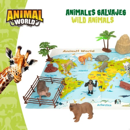 Figure di animali Colorbaby 19 Pezzi Giungla Plastica 14 x 6 x 5 cm (6 Unità)