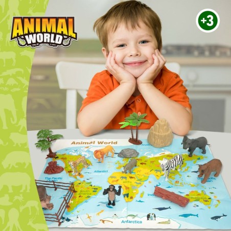 Figure di animali Colorbaby 19 Pezzi Giungla Plastica 14 x 6 x 5 cm (6 Unità)