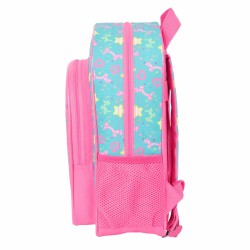 Zaino Scuola Gabby's Dollhouse Confetti Rosa Turchese 26 x 34 x 11 cm