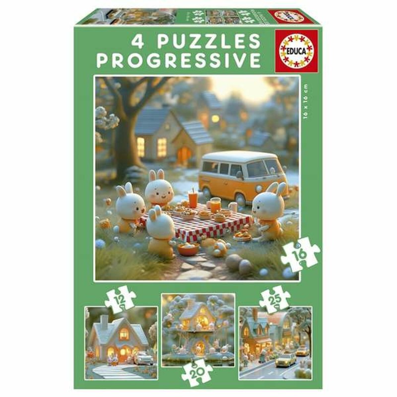 Puzzle Educa Coniglio 12 Pezzi 16 Pezzi 20 Pezzi 25 Pezzi (4 Unità) Puzzle Educa Coniglio 12 Pezzi 16 Pezzi 20 Pezzi 25 Pezzi (4 Unità)