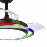 Ventilatore da Soffitto CristalRecord ANTILA MINI RGB BK RETRAC Nero