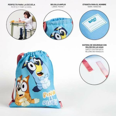 Zainetto con Cordini Bluey Azzurro 27 x 33 cm