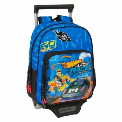 Trolley per la Scuola Hot Wheels Let's race Azzurro Nero 27 x 10 x 67 cm