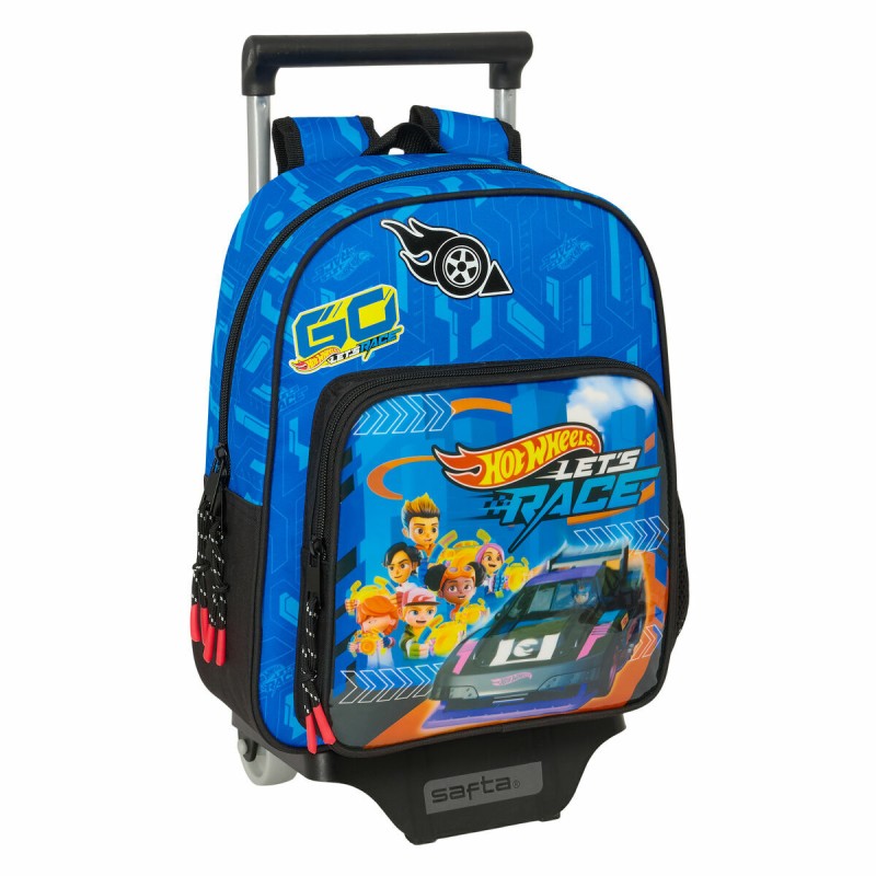 Trolley per la Scuola Hot Wheels Let's race Azzurro Nero 27 x 10 x 67 cm Trolley per la Scuola Hot Wheels Let's race Azzurro Nero 27 x 10 x 67 cm
