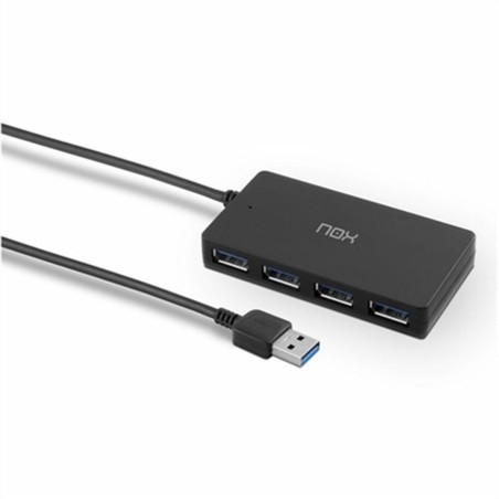 Hub USB Nox-Xtreme NXLITEHUBONE USB x 4 Nero