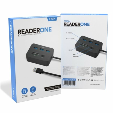 Lettore di Schede Esterno Nox-Xtreme NXLITERDRONE USB x 3