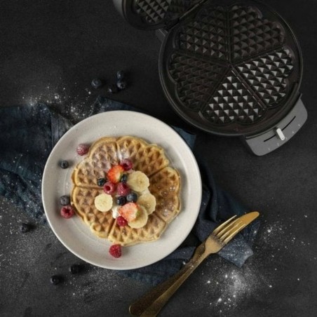 Macchina da Waffle Princess 01.132380.01.001 1200 W Nero Argentato Acciaio