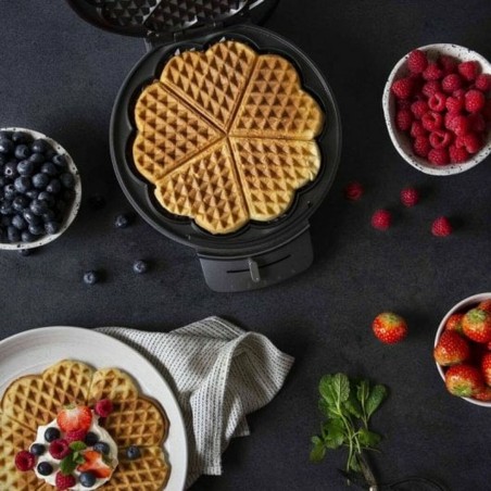 Macchina da Waffle Princess 01.132380.01.001 1200 W Nero Argentato Acciaio