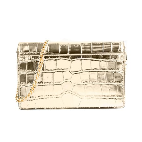 Borsa a Tracolla Michael Kors 32F4GJ6C8K-PALE-GOLD Dorato 22 x 14 x 6 cm
