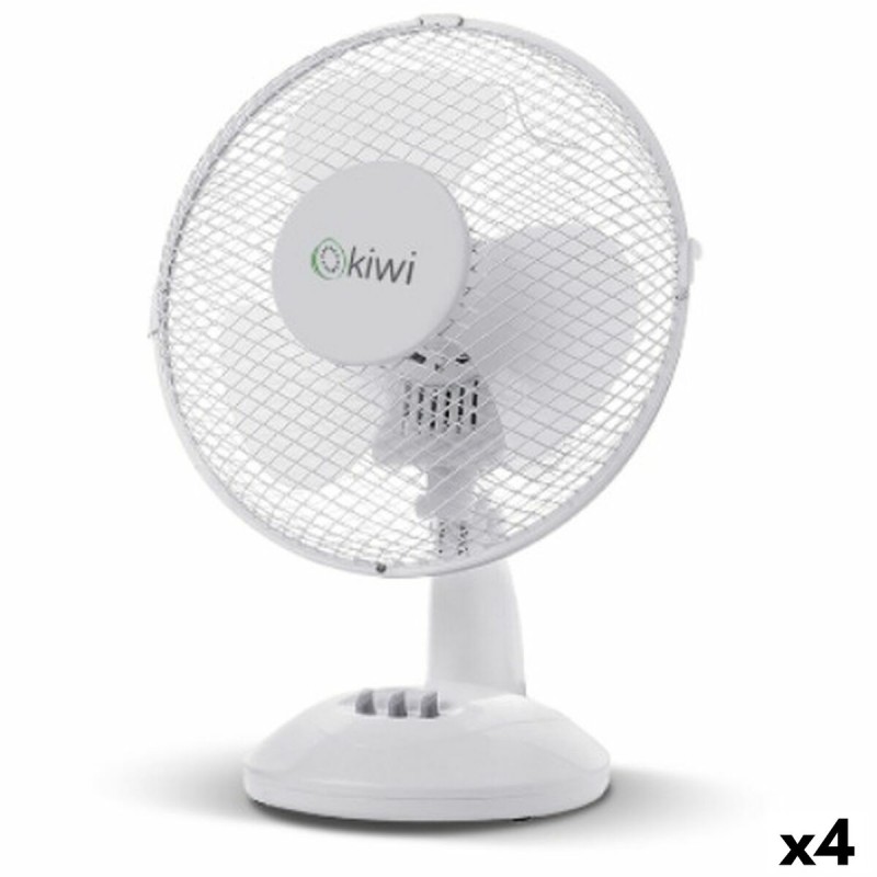 Ventilatore da Tavolo Kiwi Bianco Ø 27 cm 21W (4 Unità) Ventilatore da Tavolo Kiwi Bianco Ø 27 cm 21W (4 Unità)