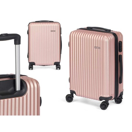 Bagaglio a Mano HT-017-R Rosa 55 x 35 x 20 cm Righe
