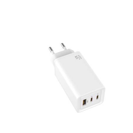 Caricabatterie da Parete LEOTEC LECSPH65W3W 65 W Bianco