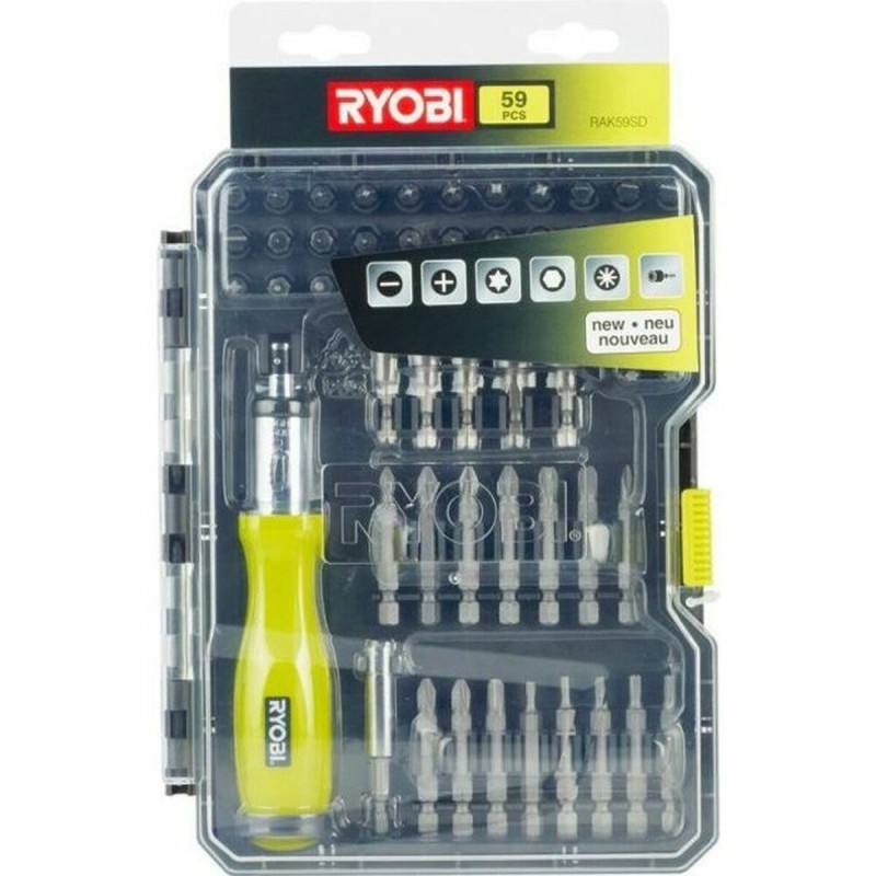Set di punte con cacciavite Ryobi RAK59SD Set di punte con cacciavite Ryobi RAK59SD
