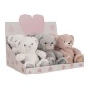 Peluche Bianco Grigio Rosa Acrilico 22 cm